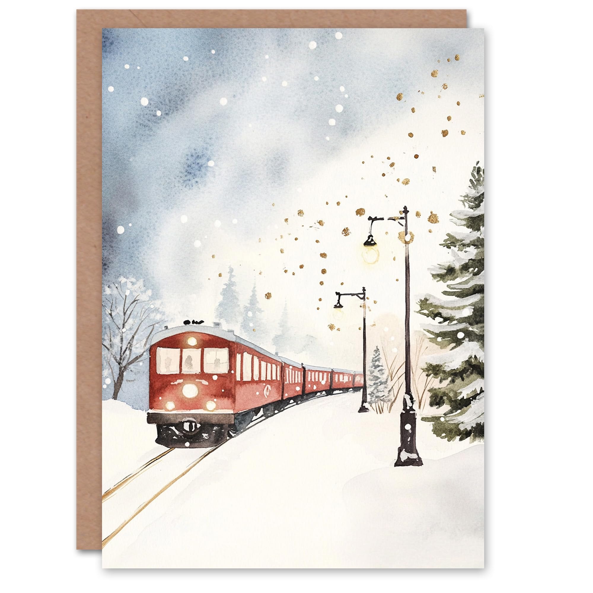 Artery8 - Greeting Card - Winter Landscape - White