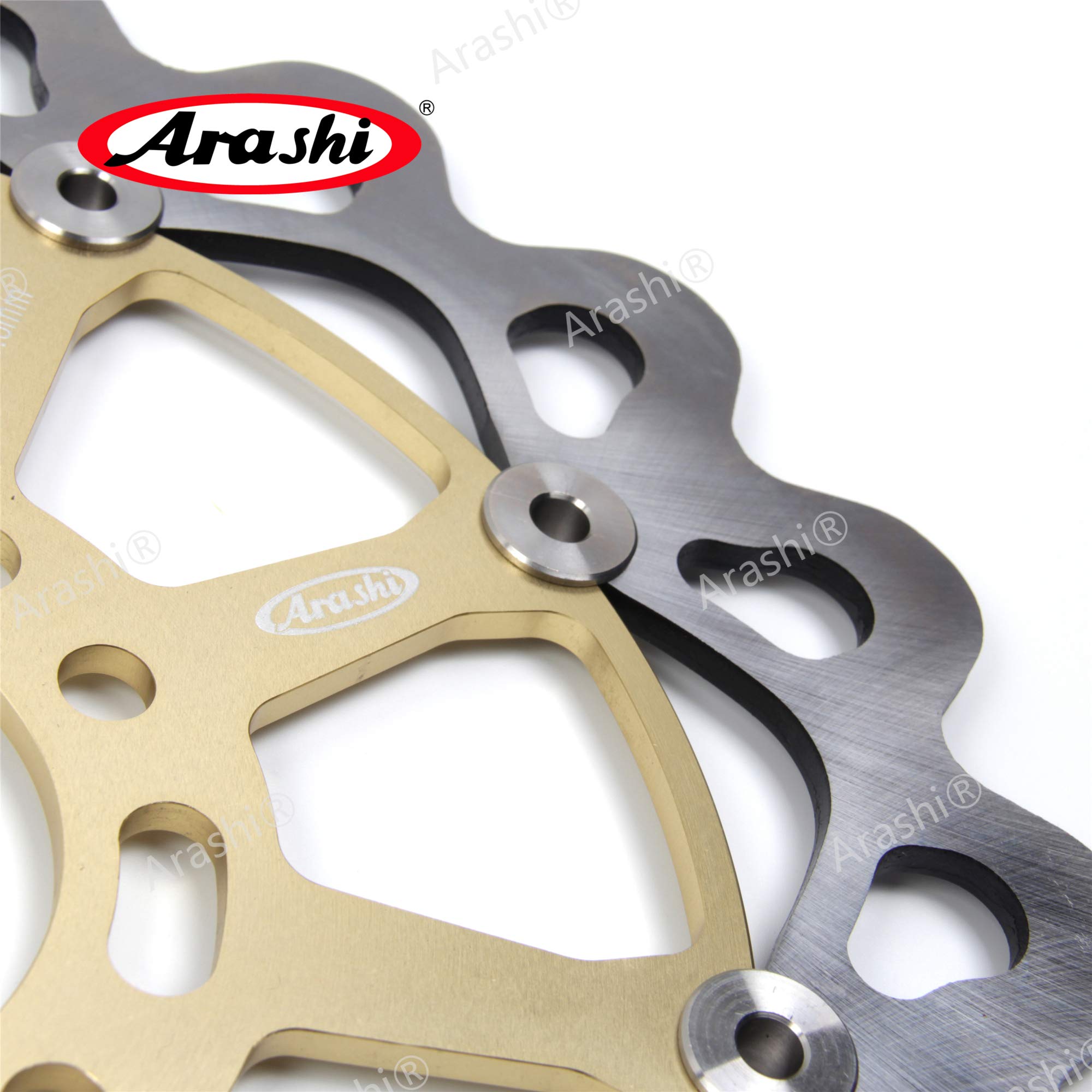 Arashi Dischi Freno anteriori Flottanti per Suzuki GSXR 600 1997-2003, GSXR 750 1996-2003, GSXR 1000 2001-2002, GSX1400 2002-2007, Oro Ricambi e accessori per motociclette