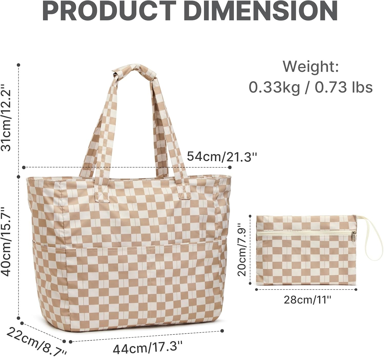 G4Free Beach Bag Waterproof Sandproof, Large Foldable Beach Tote with Zipper for Women, Pool Travel Swim Grocery Tote Bags