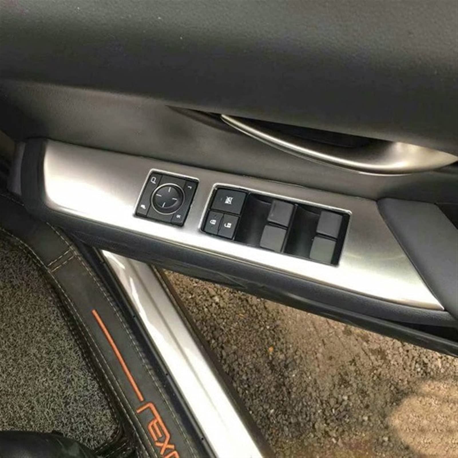 Osłona podłokietnika na drzwi, okno, przełącznik, listwa wykończeniowa, dekoracja ze stali nierdzewnej, do Lexus, UX200, 250H, 260H, 2019, 2020, pasuje tylko do prawostronnego, osłona przełącznika