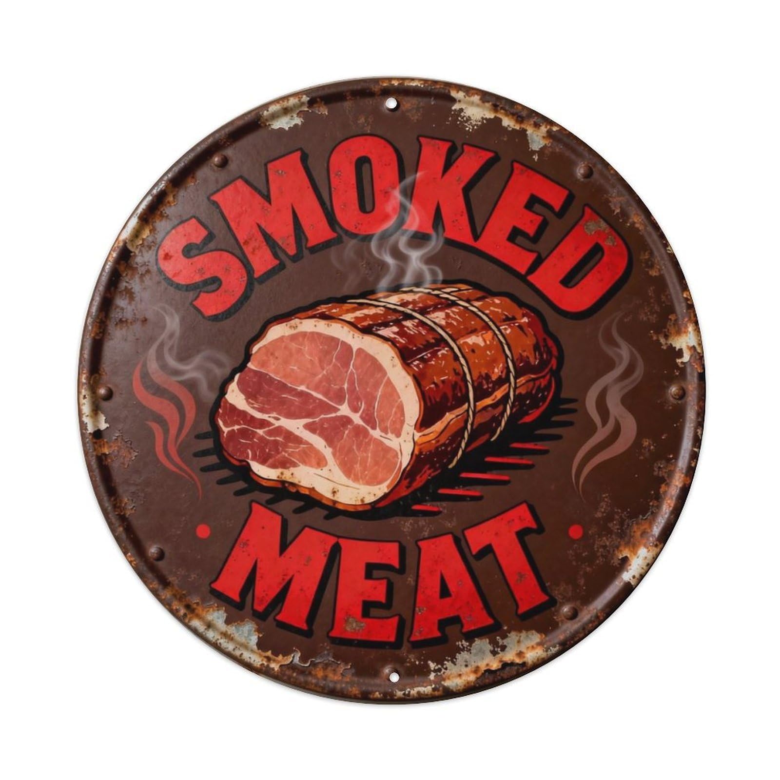 Smoked Meat Metal Tin Sign Plaque