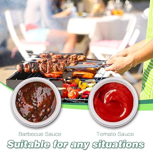 Miniatura 7 de 100 cuencos de papel desechables de 8 onzas, bagazo blanco compostable natural de alta resistencia para fiestas, catering y uso diario