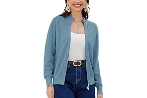 Women's 2024 Summer Mesh Cardigan Lightweight Long Sleeve Zip Up Crochet Knit...