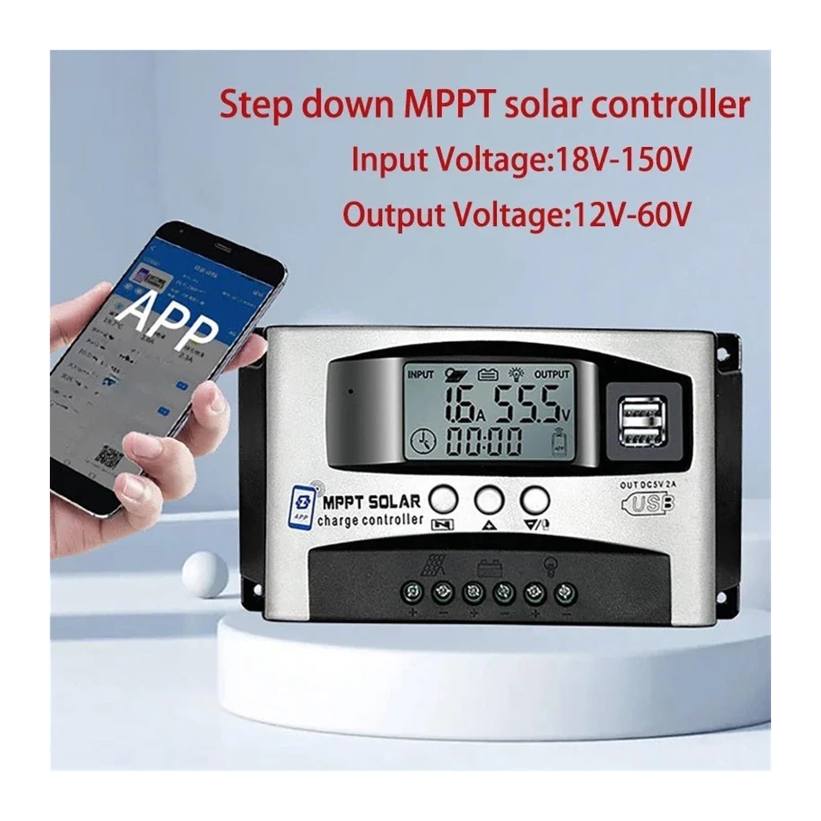 12V 60V Inteligentny regulator ładowania solarnego MPPT