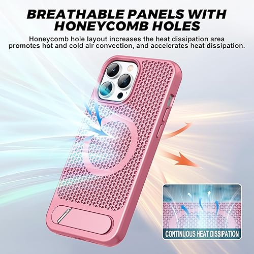 Miniatura 2 de Funda magnética de disipación de calor para iPhone 13 Pro Max, para MagSafe, protección contra caídas Coolingf, funda con función atril ajustable,