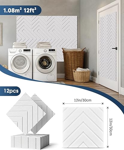 Miniatura 6 de Paneles de espuma a prueba de sonido para paredes, paquete de 12 paneles acústicos autoadhesivos, paneles de pared insonorizados de 12 x 12 x 0.4