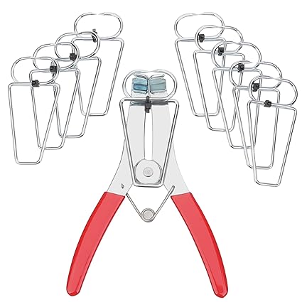 Hromee Miter Spring Loaded Pliers Kit with 10 Clamps for Wood Trims, Moldings, Picture Frames, and Woodworking