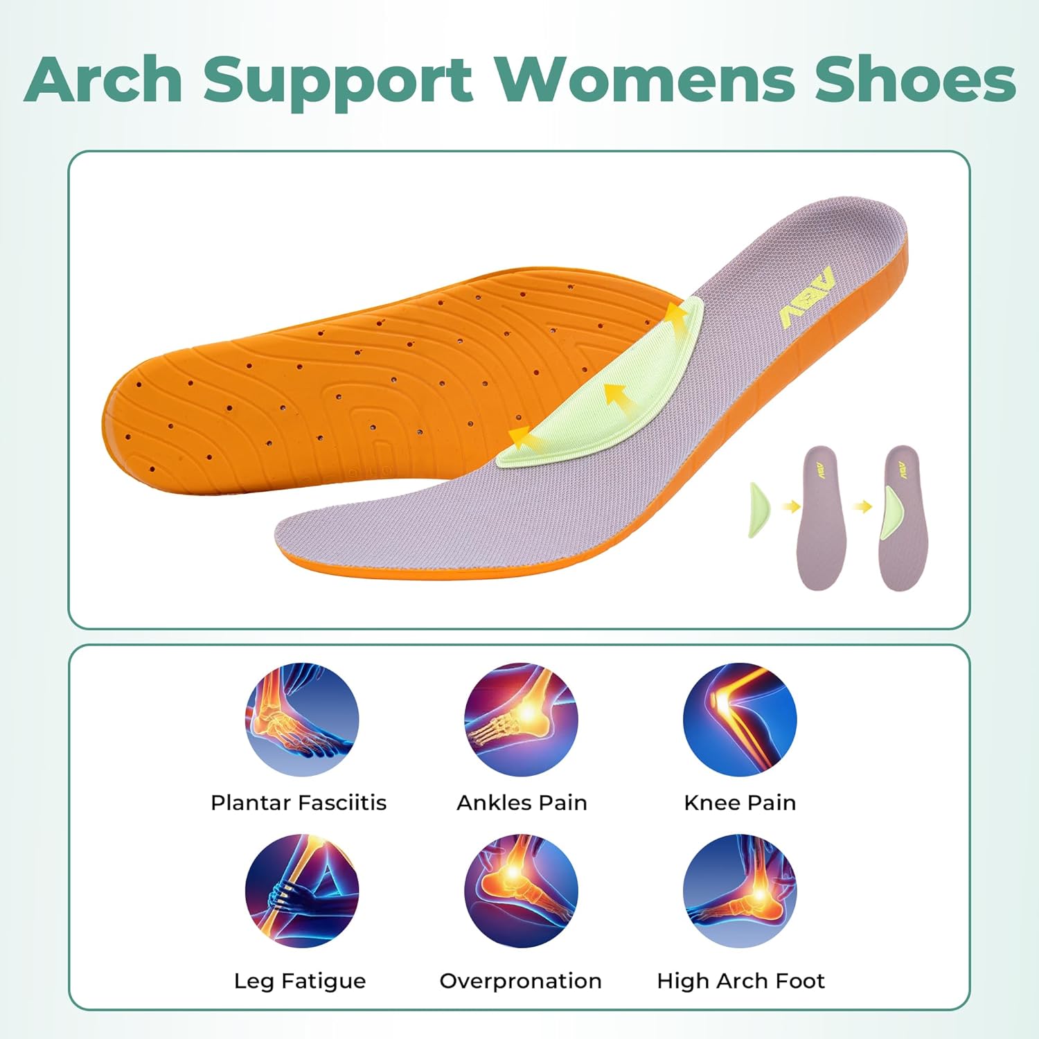 Autper Plantar Fasciitis Shoes Women Walking Arch Support Tennis Casual Athletic Nurse Orthotic Sneakers for Foot Pain Relief - Image 2