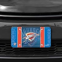 Vista 2 de Rico Industries Etiqueta de metal de baloncesto de la NBA de 6 x 12 pulgadas, ideal para camiones/coches/SUV