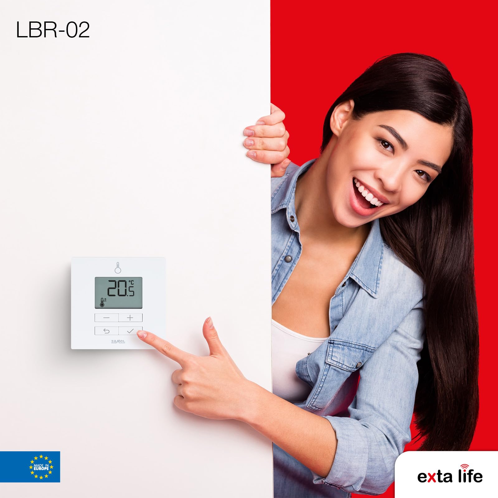 Zasilanie bateryjne, przekaźnik dzienny regulator temperatury TYP: LBR-02 biały