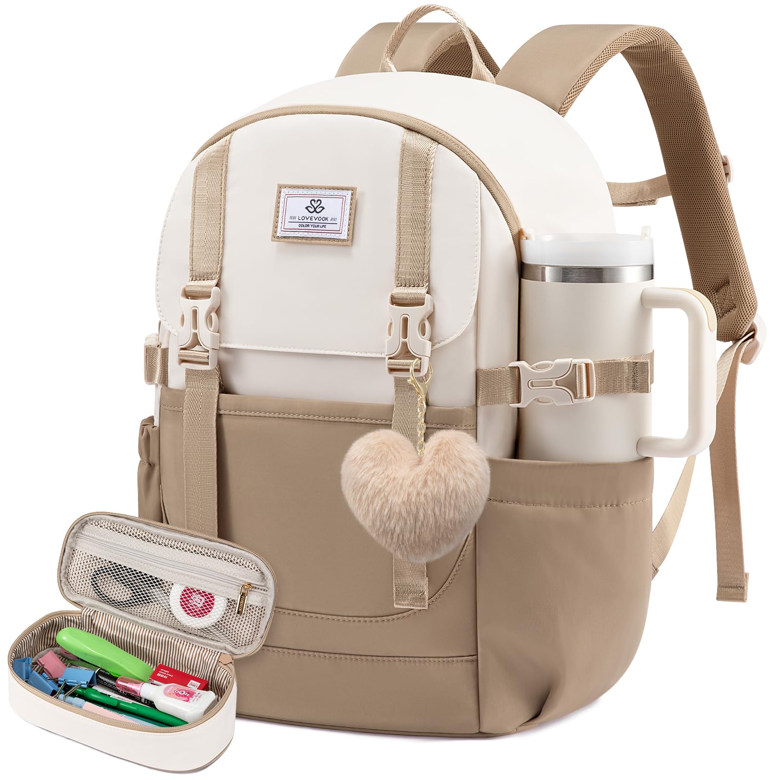 LOVEVOOK School Backpack for Teen Girls