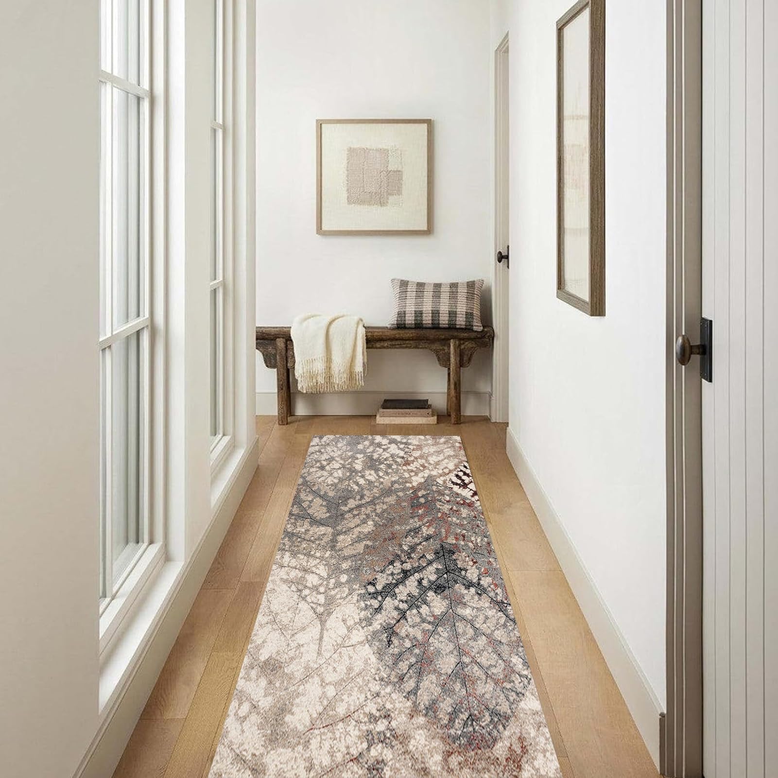 Tapis de couloir moderne en polyester pour sublimer et protéger votre long couloir d'entrée