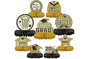 2022 Grad Centerpieces for Tables with 2024 Graduation Decorations Gold Congrats Table...