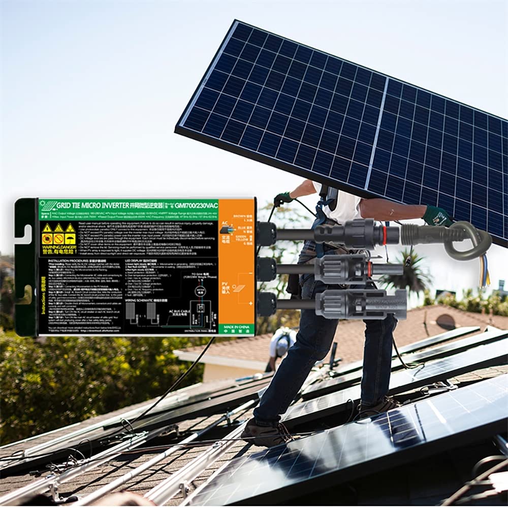 Y&H - Microinversor de red MPPT de 600 W, de 18 V-50 V CC a 220 V CA, para paneles solares fotovoltaicos de 36 V