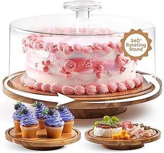 12 Simple Wedding Cake Ideas That Are Timeless and Elegant 47 HOMESPHERE Rotating Cake Stand With Lid - 12 Inch Round Cake Holder with...