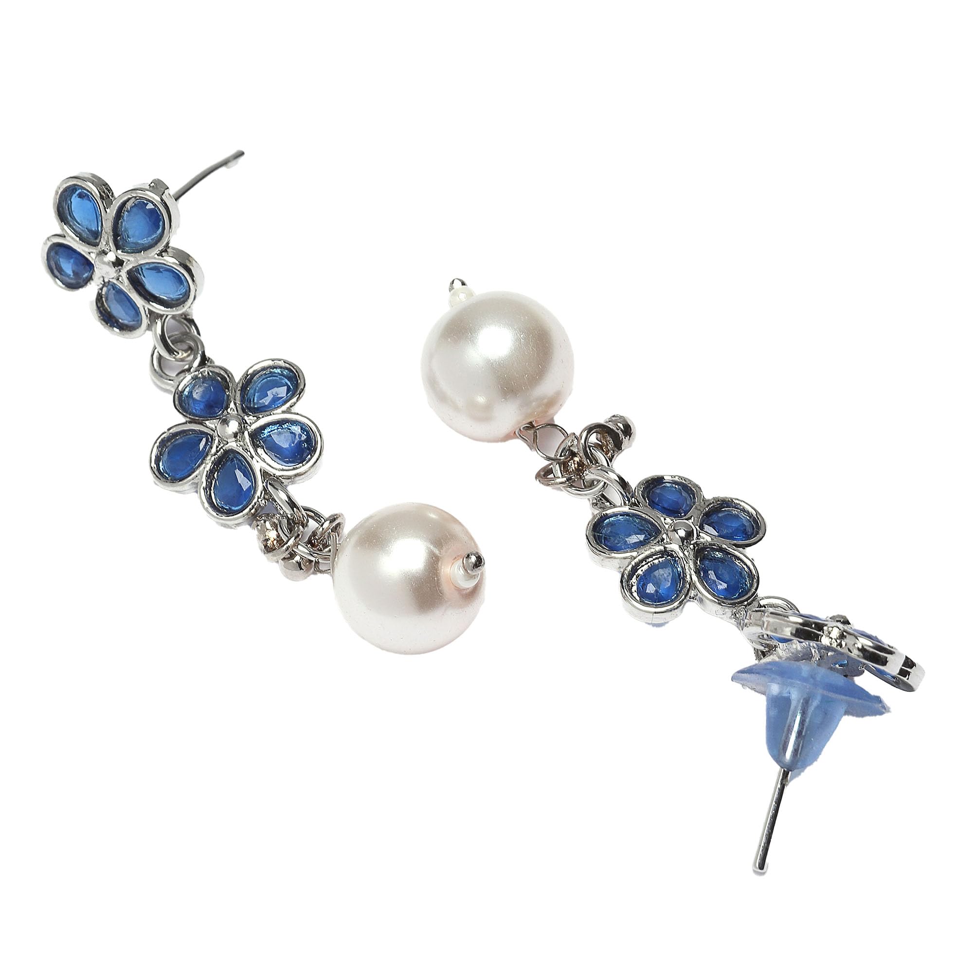 Flower Shape Diamond Necklace Set
