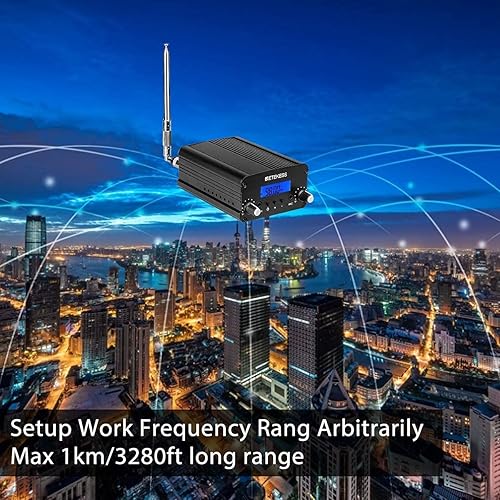 Miniatura 2 de Retekess TR509 Transmisor FM para iglesia, estación de radio estéreo de largo alcance de modo dual con receptor de radio FM portátil PR13 con