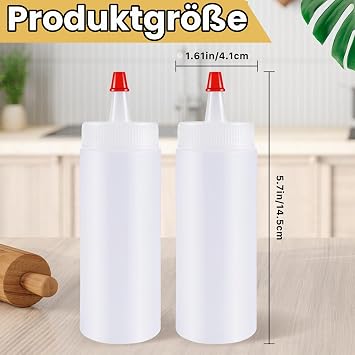 Pack of 15 Squeeze Bottles Squeeze Bottles 4 Oz 4.1 x 14.5 cm