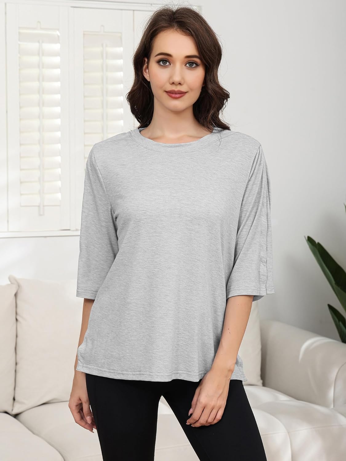 Women's Post Surgery Shirts 3/4 Sleeve Tear Away Snap Front Tops Rotator Cuff Chemo Port Shirts Adaptive Clothing - Image 6