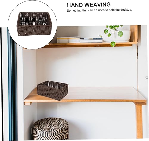 Miniatura 5 de OKUMEYR Caja de almacenamiento Cesta de regalo de merienda Cesta de lavandería de madera Cesta de almacenamiento tejida Cestas de almacenamiento