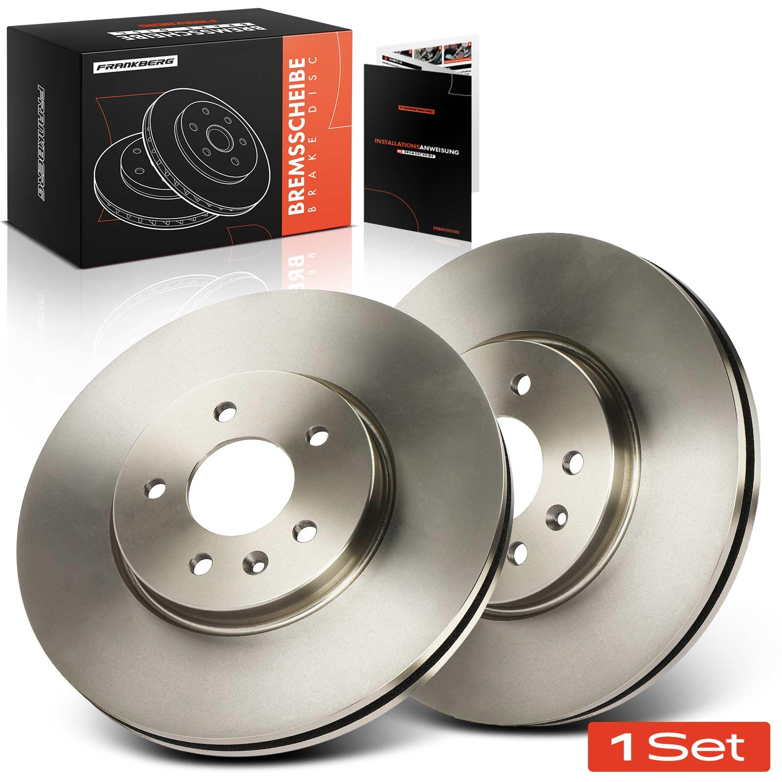 Frankberg Zestaw tarcz hamulcowych wraz z 2 x tarczami hamulcowymi z przodu wentylowane Ø 321 mm kompatybilne z Insignia B Sports Tourer Z18 Insignia B Grand Sport Z18 Replace # 13517853