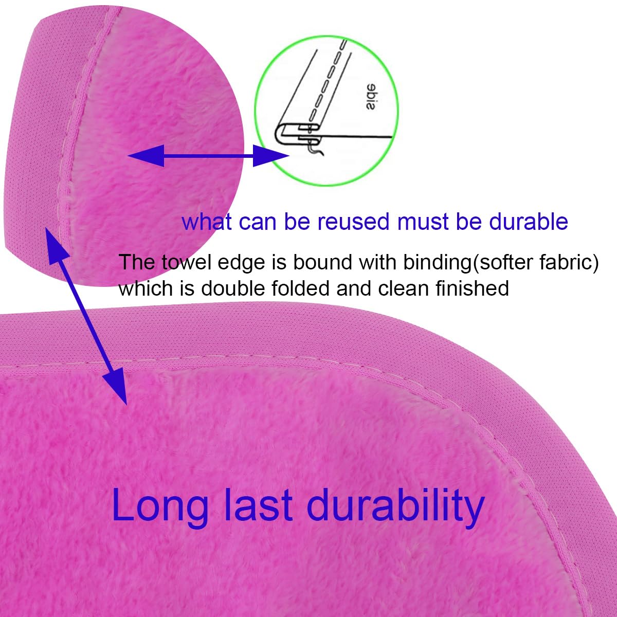 MakeUp Eraser Reusable Make Up Remover Eraser even Waterproof Make Up in Seconds Just With Water Chemical Free Eyeliner Lipstick Foundation Powder Highlighter Eyebrown (Grey 10)(10 PİNK)