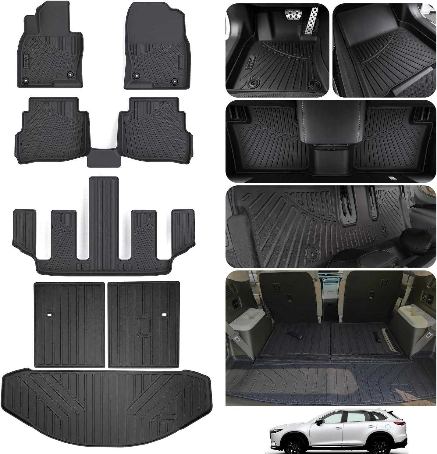AltraVos Floor Liners & Cargo Liners & Backrest Mat for 2016-2023 Mazda ...