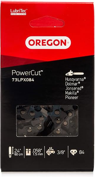 Chaîne de tronçonneuse Oregon 60 cm, 84 maillons, 3/8", jauge 1,5 mm, semi-ciseau