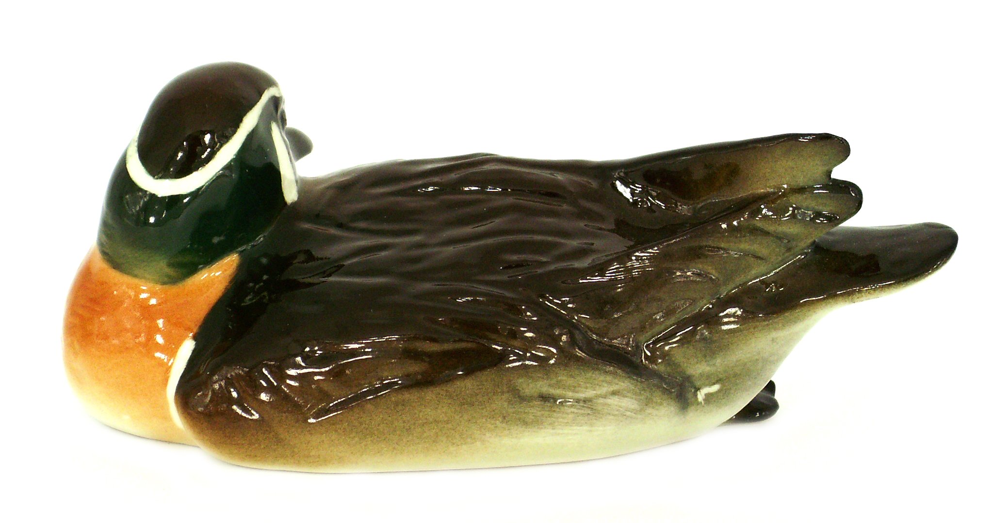 ロモノーソフ　鴨のフィギュア Amazon.co.jp: Baikal Duck #1 Lomonosov 磁器 コレクターフィギュア