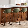 Set de 3 taburetes de bar para isla de cocina, sillas altas modernas para barra | Bases resistentes de 4 patas, reduce riesgo de vuelco, fácil ensamblaje, diseñadas para uso diario intenso, agrega un toque acogedor, ahorra espacio 1