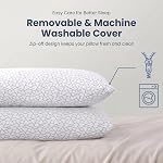 Adjustable Memory Foam Pillows: 2 Pack King Size Shredded Foam Bed Pillow for Sleeping with Removable & Washable Pillowcase for All Sleep Positions