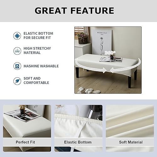 Vista 56 de Eco-Ancheng Funda para silla de comedor, funda extraíble para protección de banco, asiento y silla, sala de estar y cocina A1