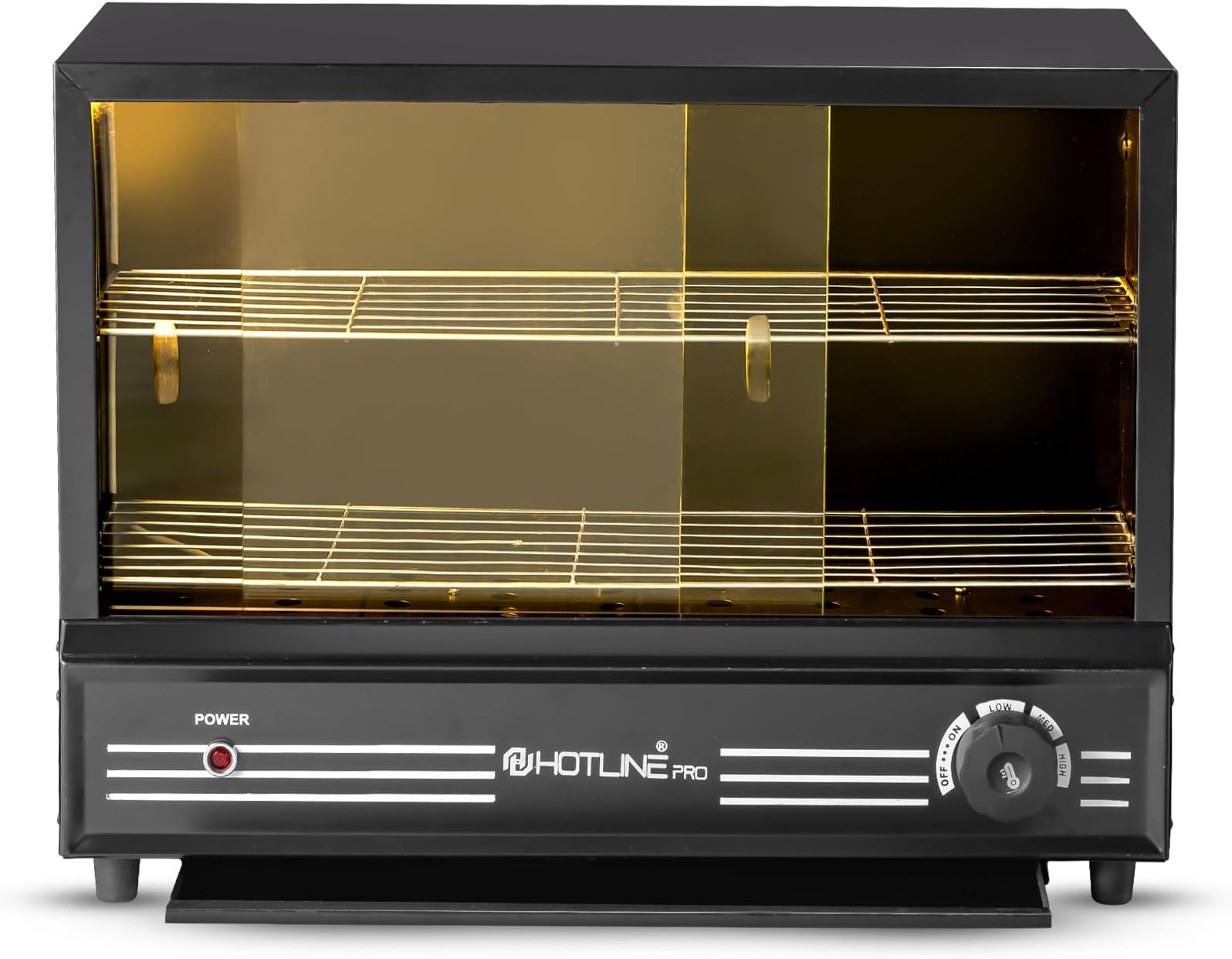 Electric Hot Case Sliding Door/Patties Warmer/Food Warmer Oven Outer Door Glass (Black) - 1 Year Warranty