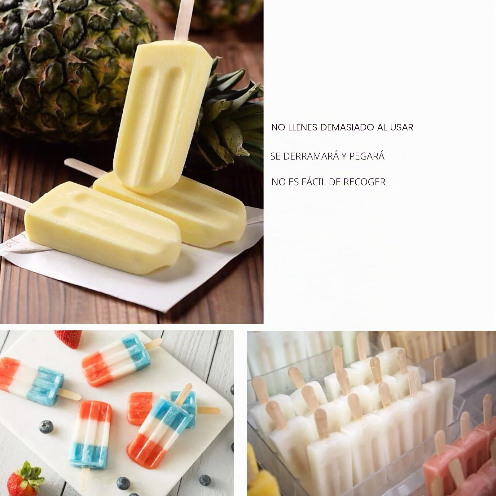 Máquina para Hacer Paletas Acero Inoxidable, Moldes para Paletas Heladas Confiables sin Bpa Molde Barra Hielo Bricolaje 40 Moldes para Paletas Borde Cuadrado Fabricante Helados Congelación Rápida