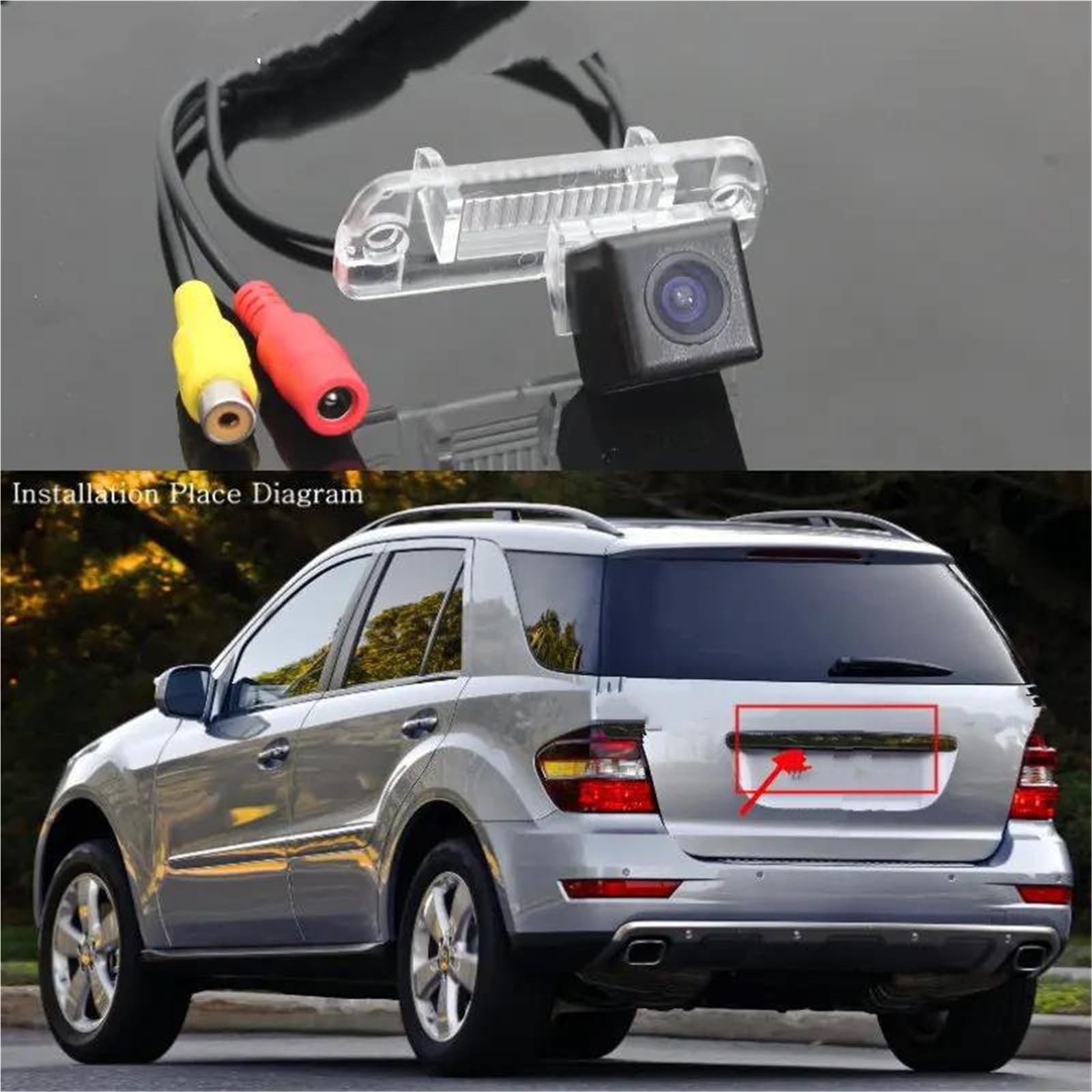 Cámara Visión Trasera para Aparcamiento Marcha Atrás HD CCD Nocturna para Benz M ML W164 GL X164 GL350 GL450 GL500