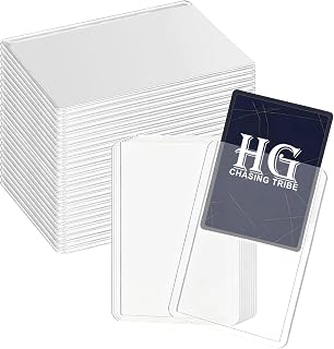 HG CHASING TRIBE トップローダー 【クリアホワイト30枚セット】 カードローダー トレカ用 硬質ケース トレーディングカード レギュラー 保護 個別収納 コレクション 保管 キズ防止 劣化防止 超透明 (透明なクリアタイプ, 30枚セット)