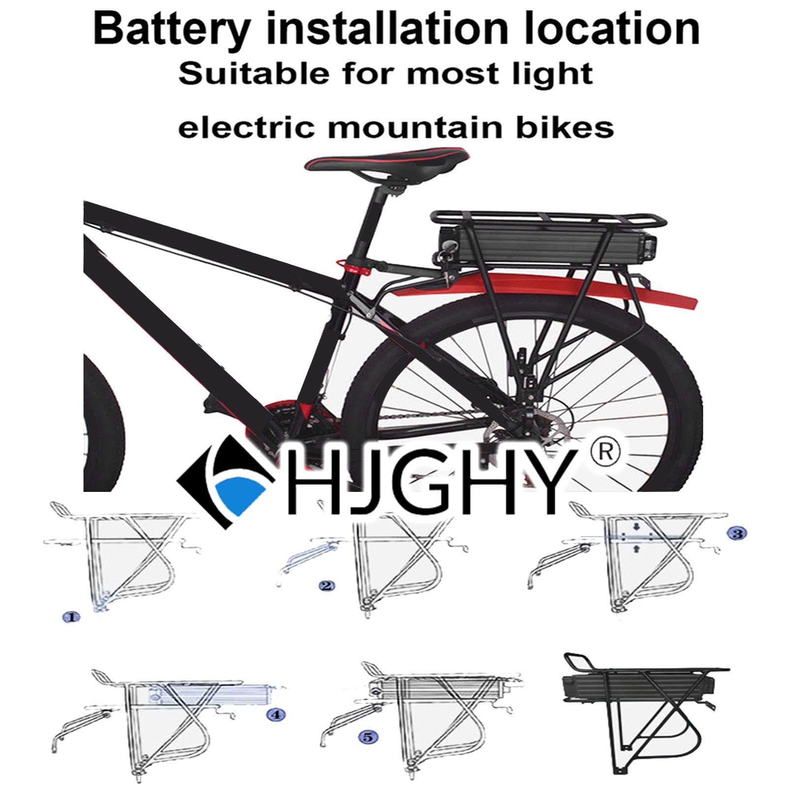 Batterie Lithium pour Porte-Bagages arrière 36 V/48 V