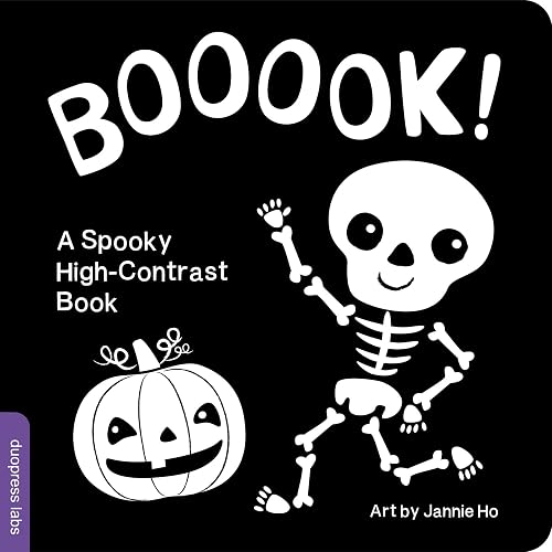Booook! A Spooky High-Contrast Book: Stimulating Seasonal Sensory Play for Infant Development - Board book