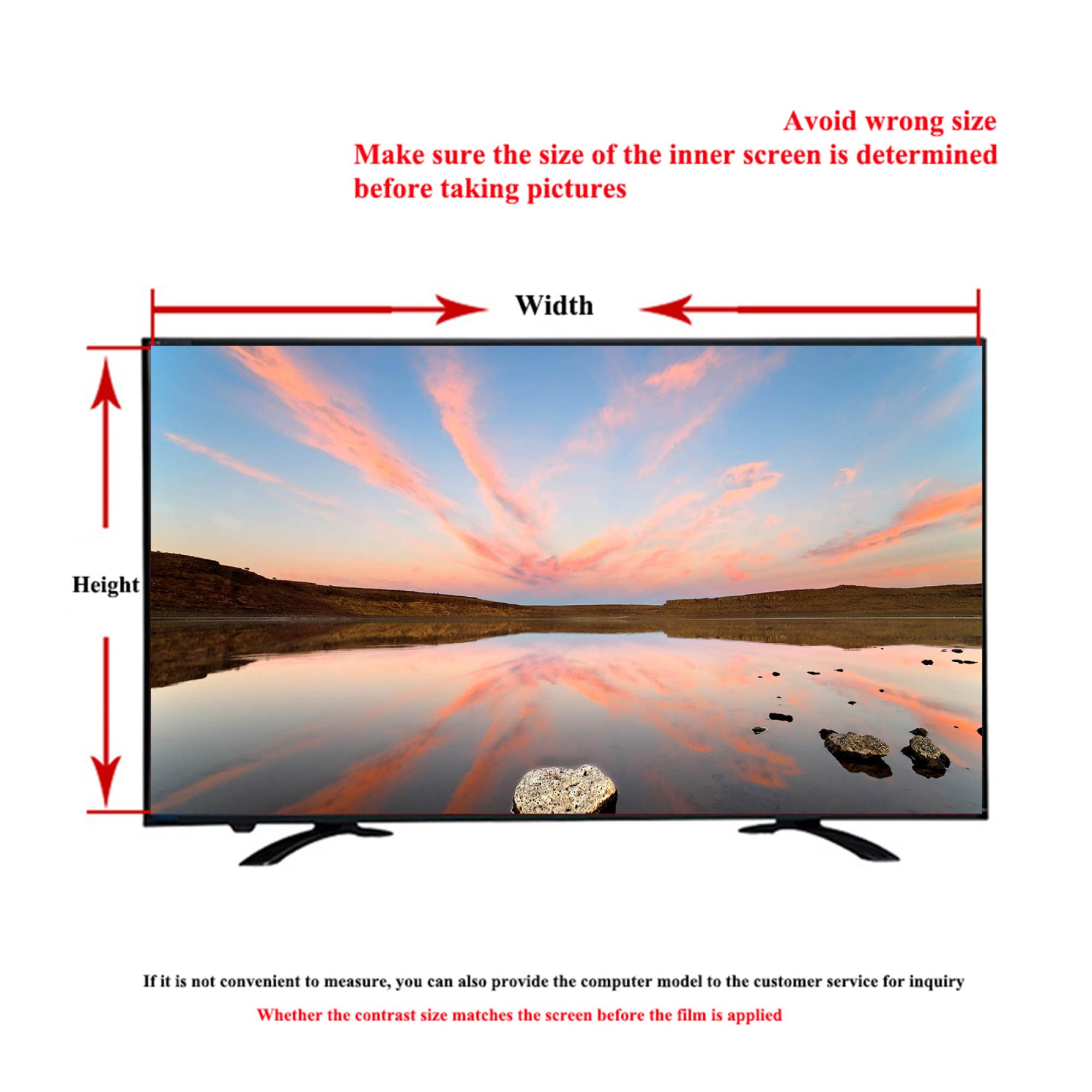 Folia ochronna na ekran telewizora, od 32 do 75 cali, folia antyodblaskowa, folia ochronna na ekran, filtr blokujący niebieskie światło do telewizorów LCD, LED, 4K OLED i QLED HDTV(48in 1056x596mm)