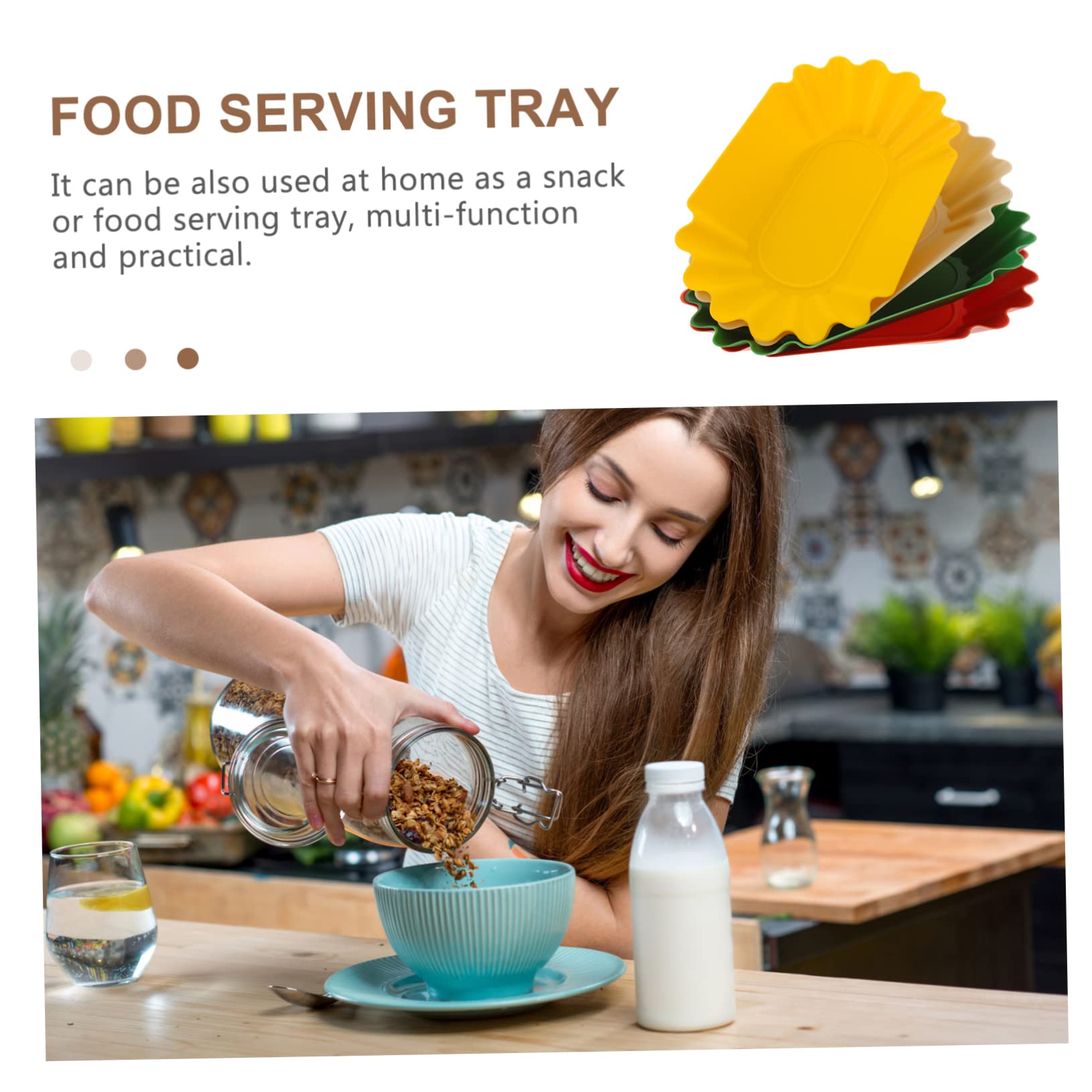 STOBAZA Green Countertop Coffee Sample Tray Bean Plate Bakery Measuring Display