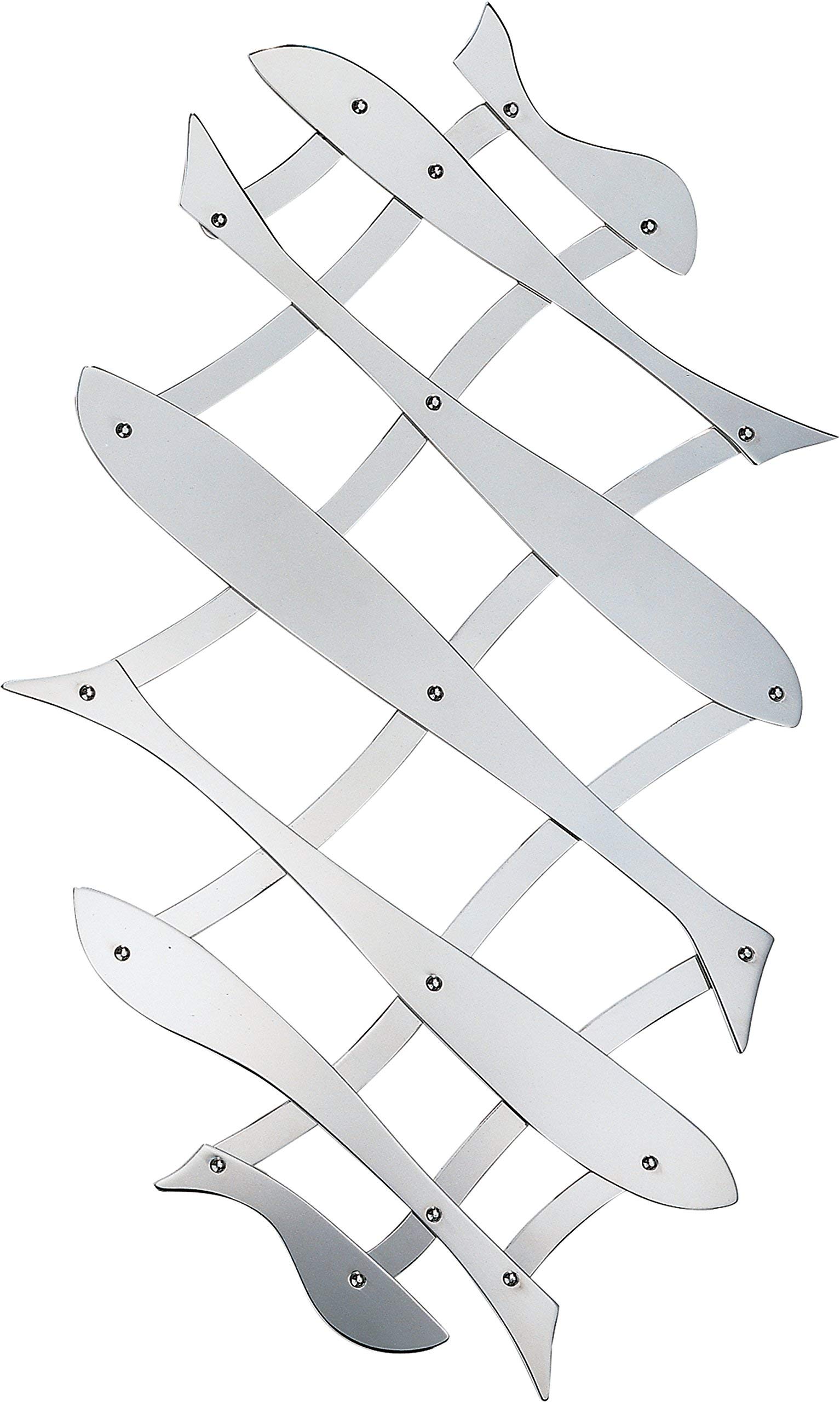 "Pescher" Extensible Trivet in 18/10 Stainless Steel Mirror Polished, Silver