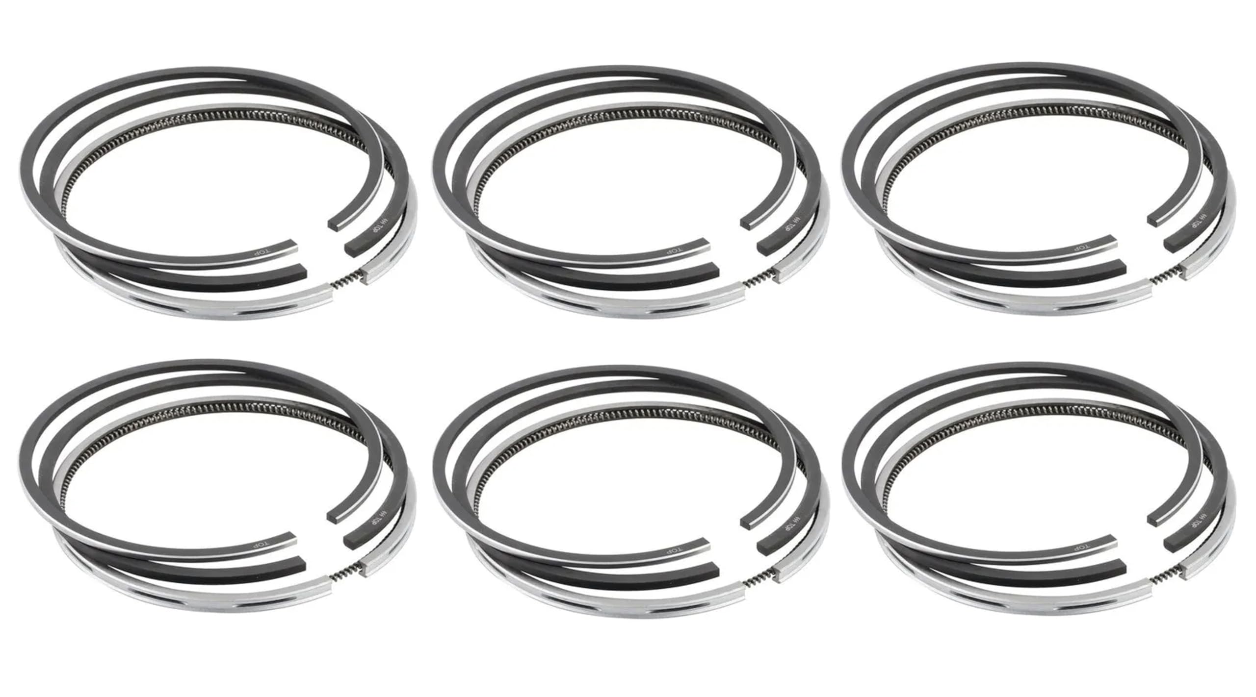 Piston Rings Set (6Cyl) Standard Compatible with fits for 115mm Std for IVECO 08-121800-00 F2BE0681A 7790cc TD10828