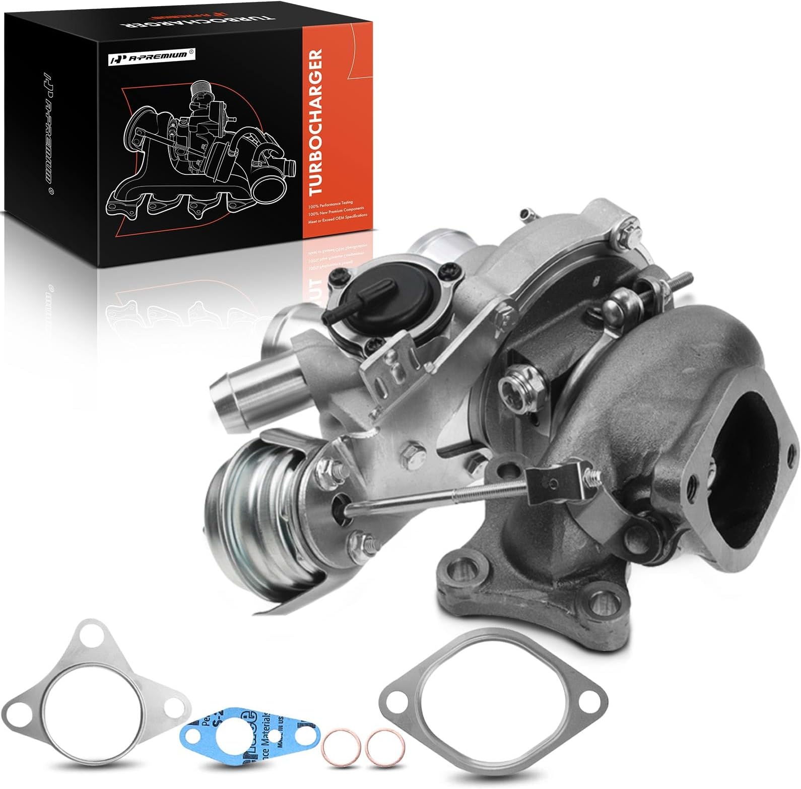 A-Premium Complete Turbo Turbocharger Kit, with Wastegate Actuator & Gasket, Compatible with Ford F-150 2011-2012, 3.5L, Right Side, Replace# CL3Z6K682D, CL3Z6K683D