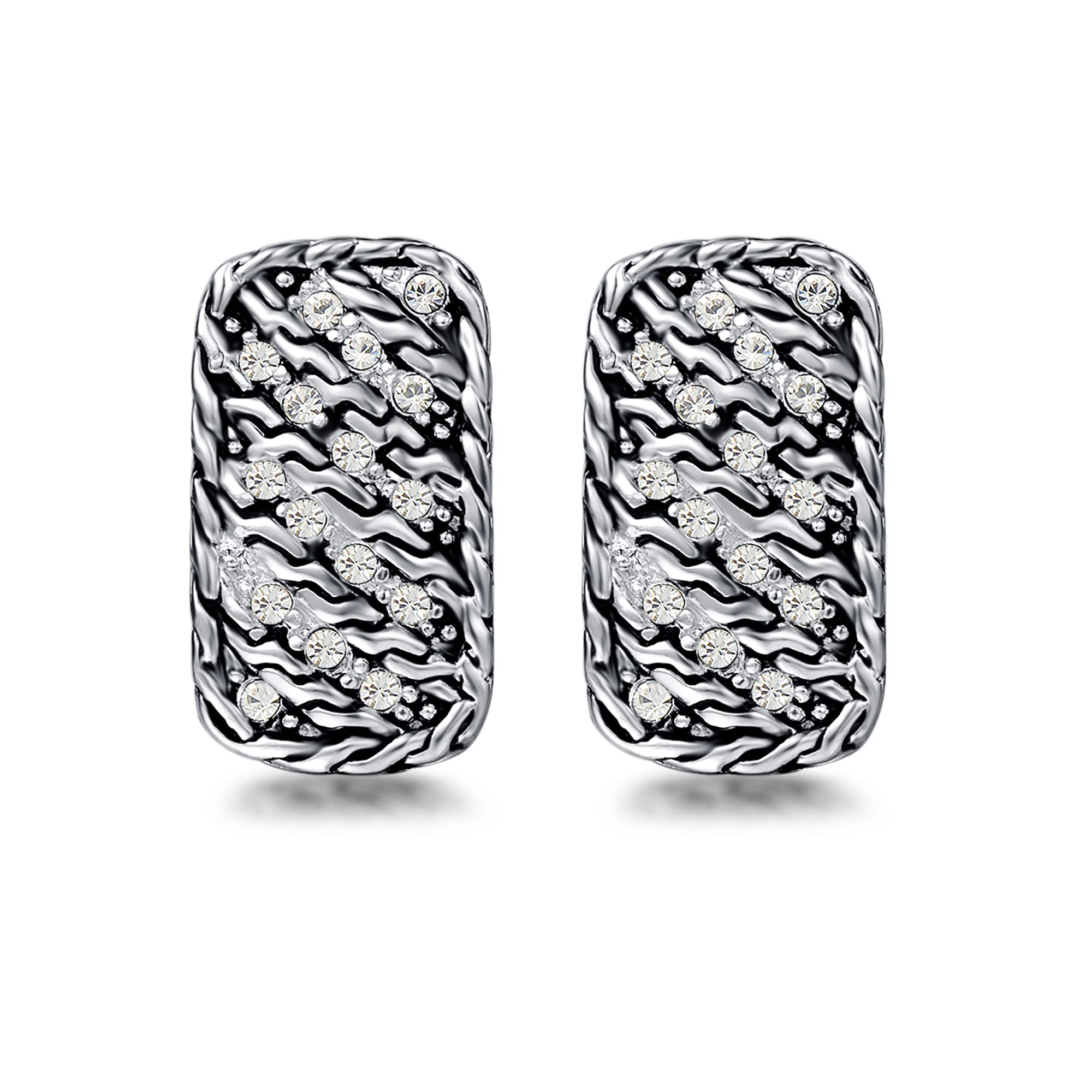 UNY JEWEL Jewelry Foxtail Rectangle Shape Women French Clip Earring Designer Inspired Birthday Christmas Valentine Gifts