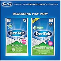 Vista 2 de DenTek Triple Clean Advanced Clean - Púas de hilo dental, sin roturas y sin triturar, 90 unidades, paquete de 6
