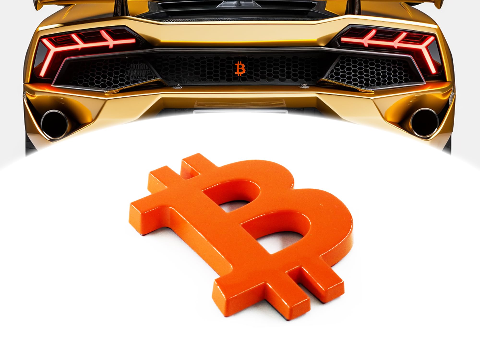 Amazon.com - 3D Bitcoin Sticker Decal - Accessory for Bitcoin Miner Node  Car Truck or Lambo (Orange)