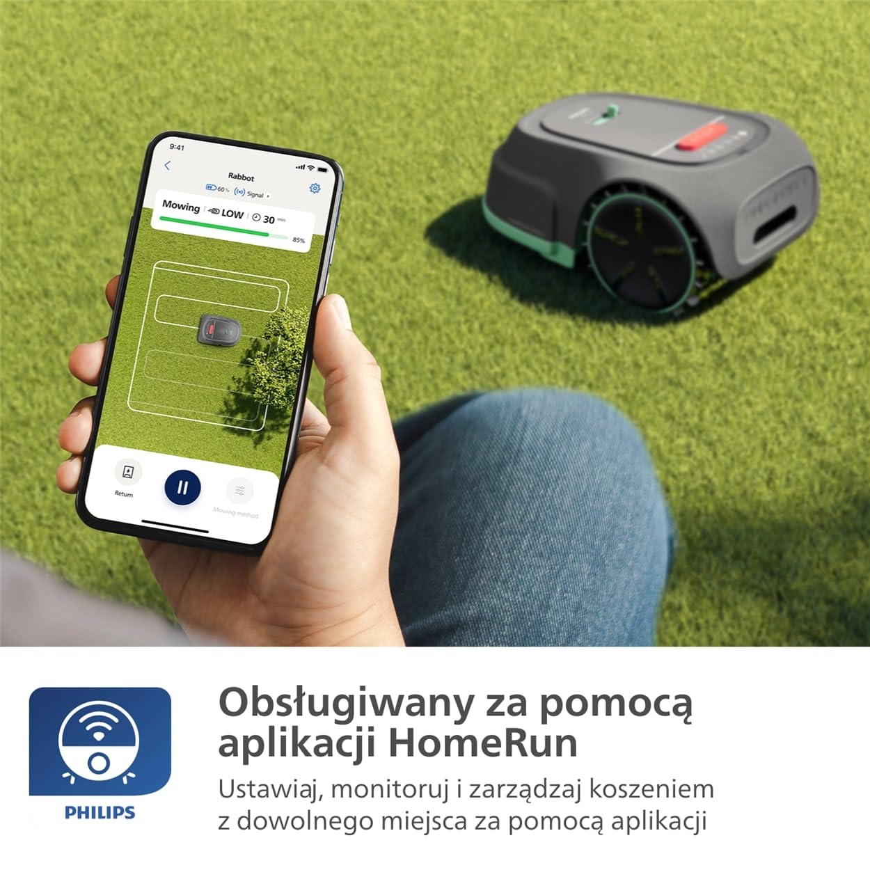 Philips RSL0010/02 Garden Care Akcesoria do Kosiarki Automatycznej, 50 m Przewód Obwodowy, Kompatybilny z Kosiarką Philips Serii 3000, Wytrzymały i Długotrwały