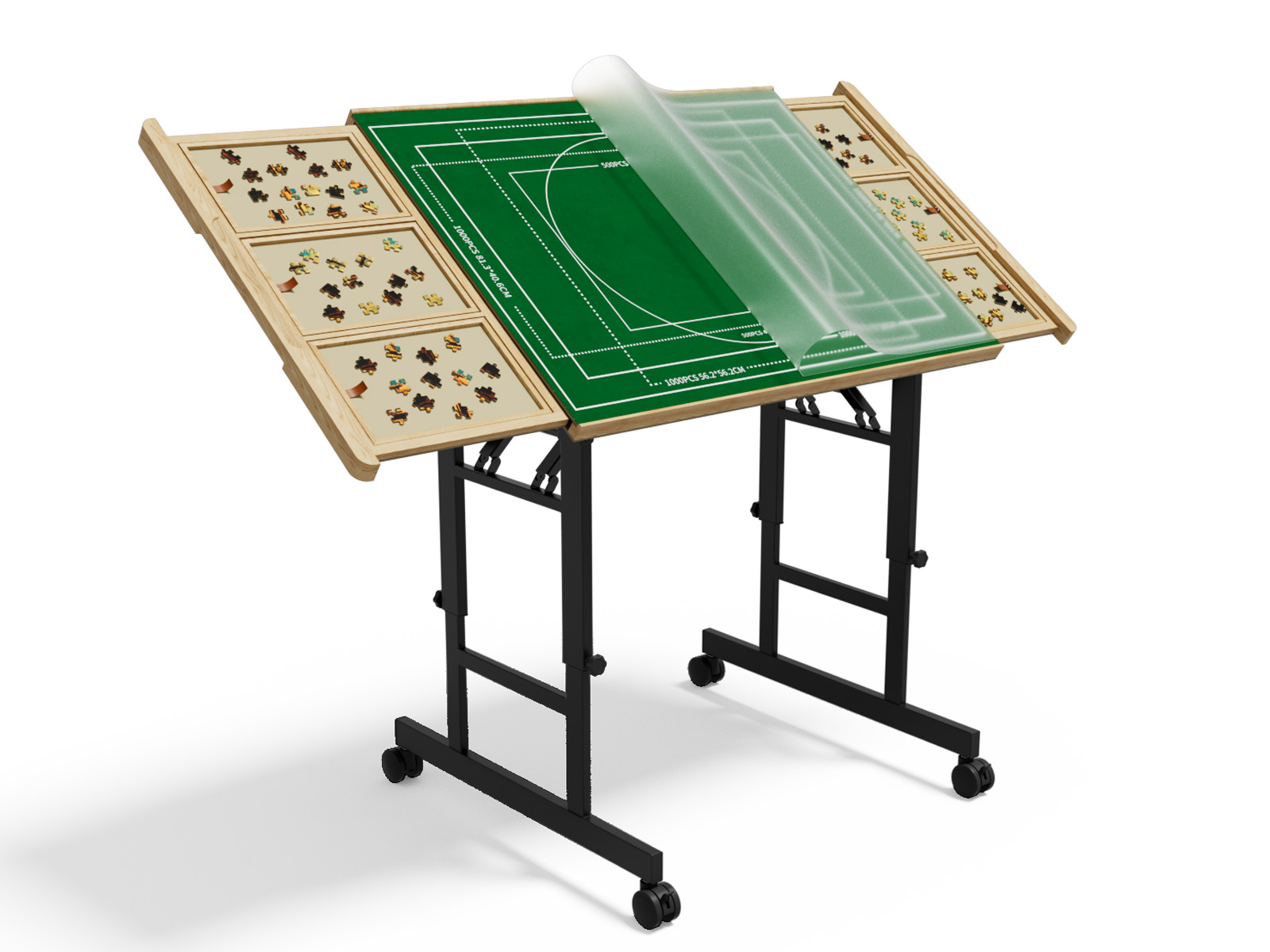 Amazon.com: CODACE Puzzle Table with Drawers - 1500 Pieces Folding