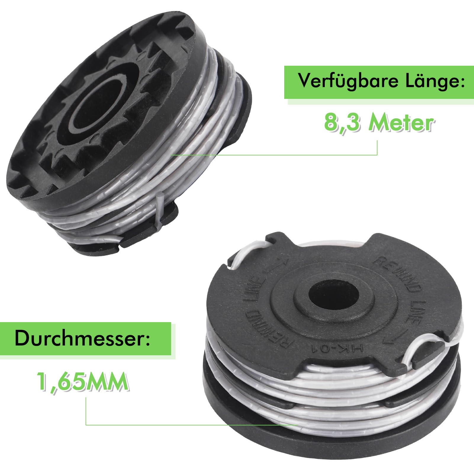 Tappi Bobina Ricambio Per Tagliaerba Greenworks 40V | Set Da 3 Pezzi | Compatibile Con Modelli G40LT E Serie 2101507 - Foto 14