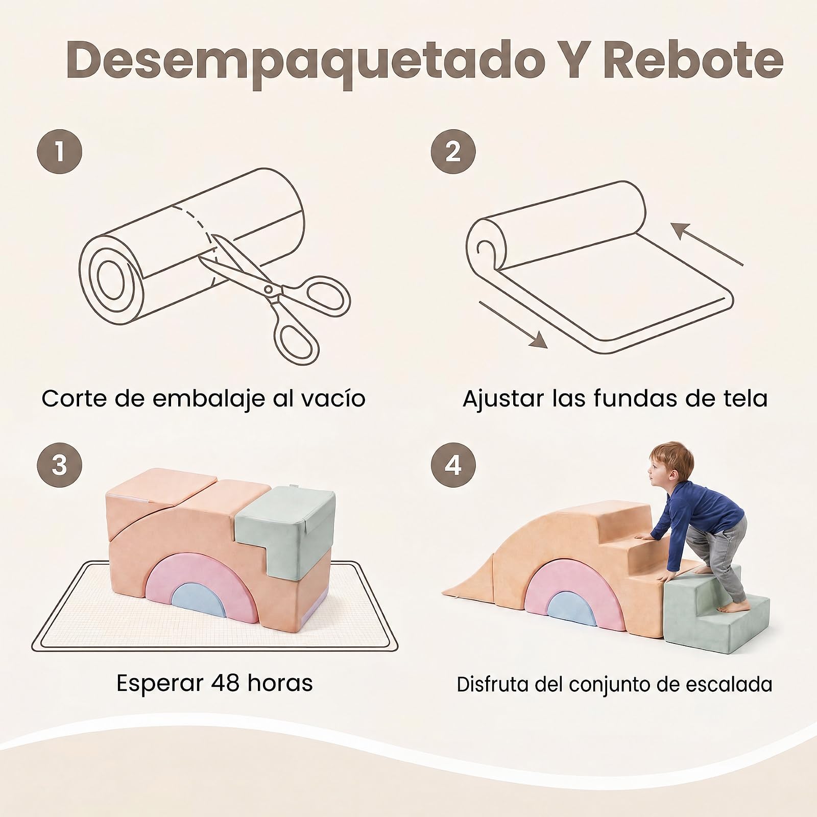 GOPLUS Juego de 5 Bloques de Espuma para Niños